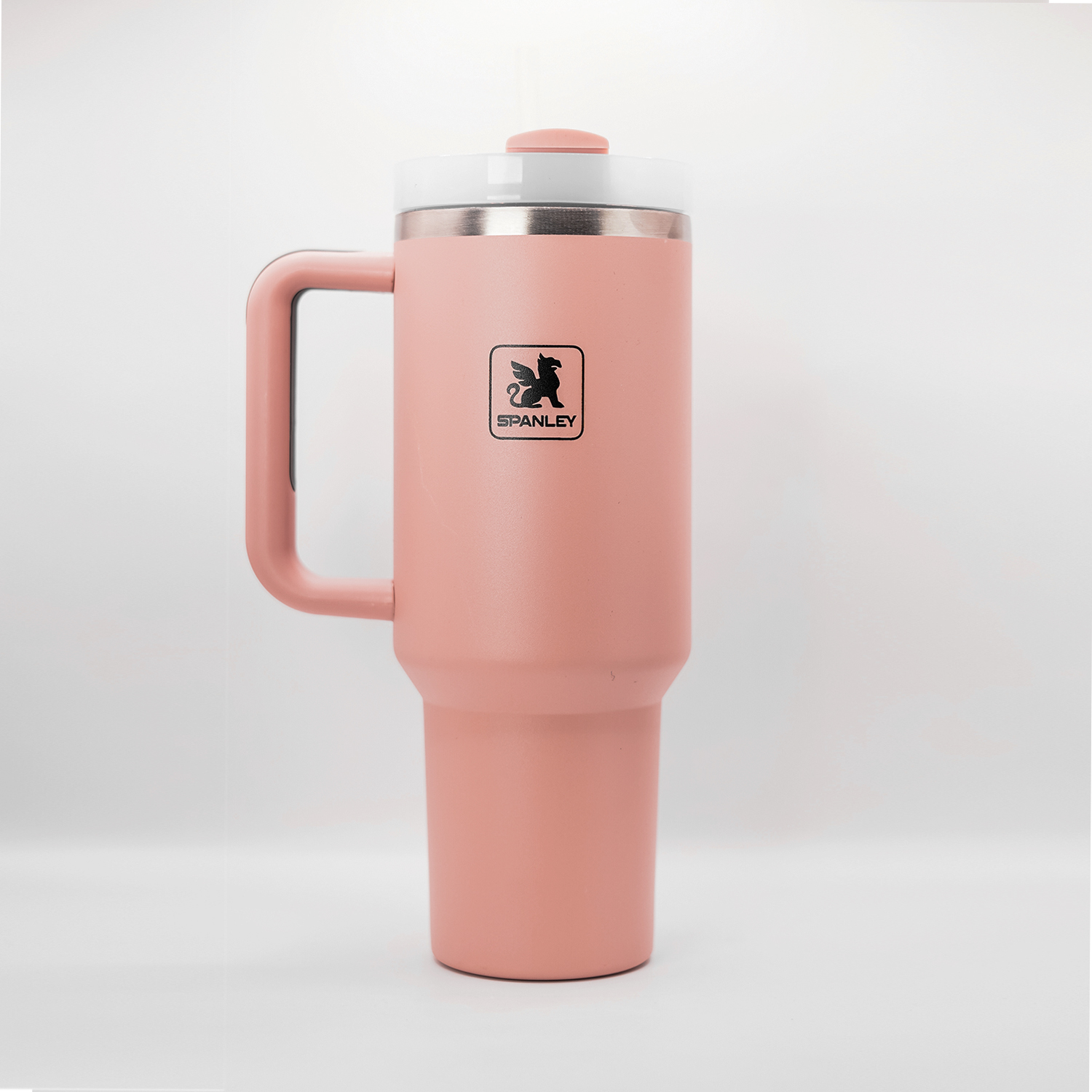 1.18 Litre Insulated Stainless Steel Water Bottle with Straw and Leak-Proof Lid,BPA Free (Peach)