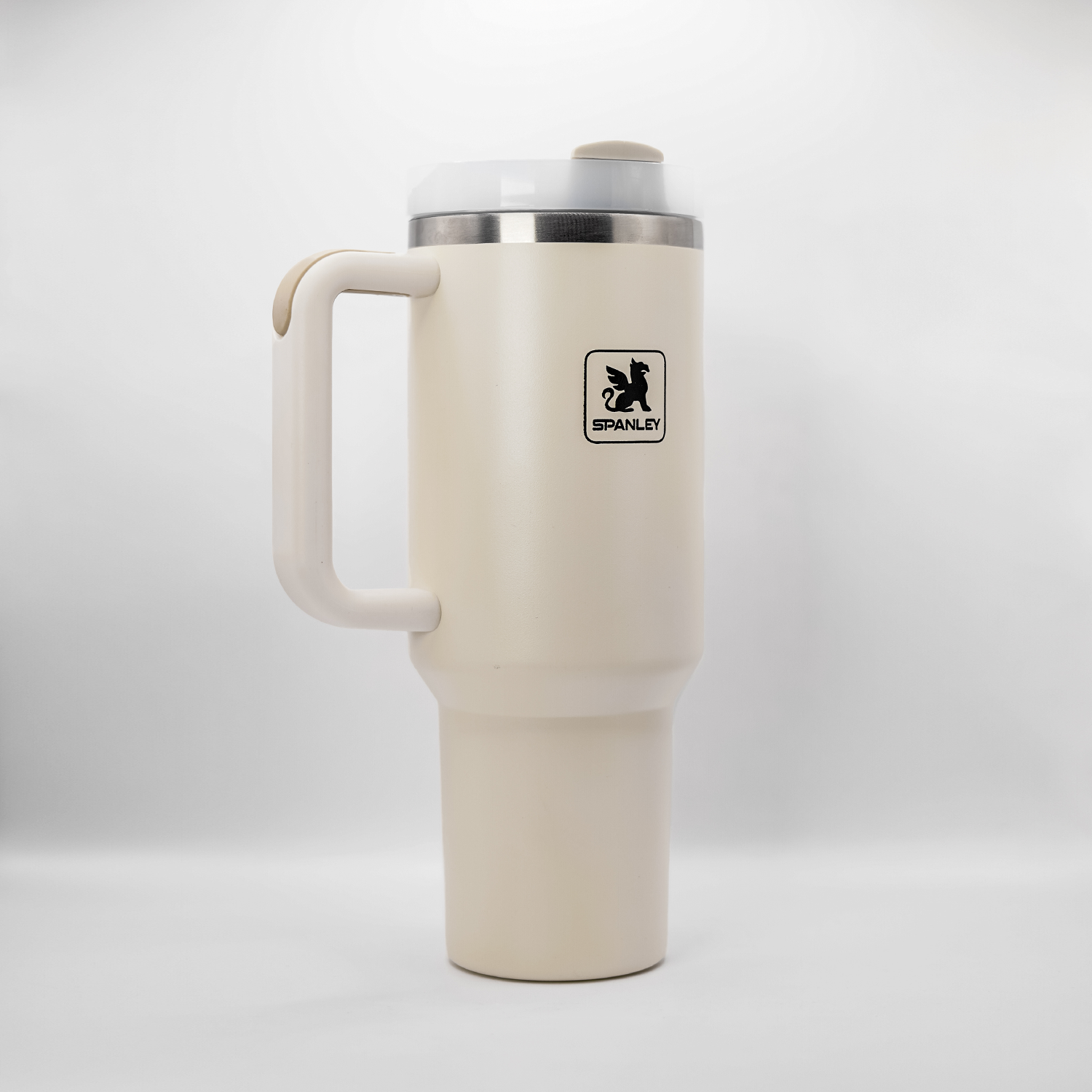 1.18 Litre Insulated Stainless Steel Water Bottle with Straw and Leak-Proof Lid,BPA Free (Cream)