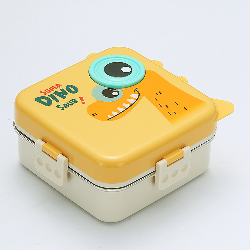 Kids Dinosaur Lunch Box Set  Yellow