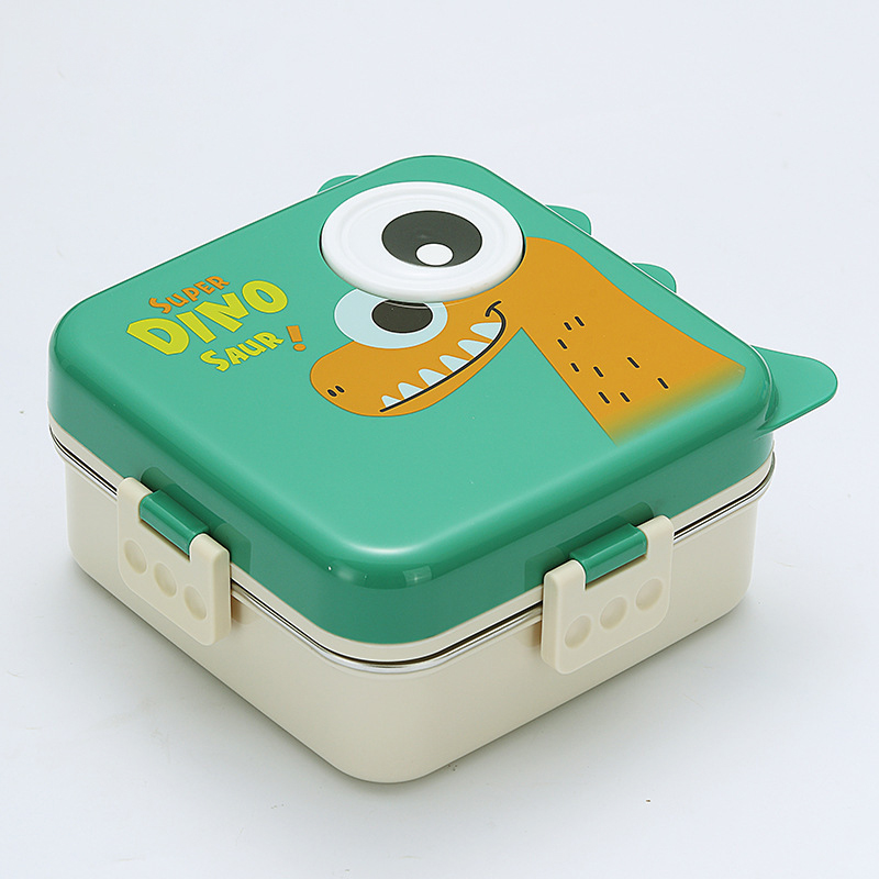 Kids Dinosaur Lunch Box Set (Green)